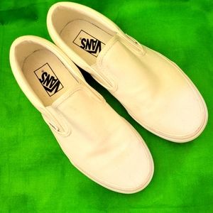 VANS SLIP-ON BOAT SHOES size 8 White
